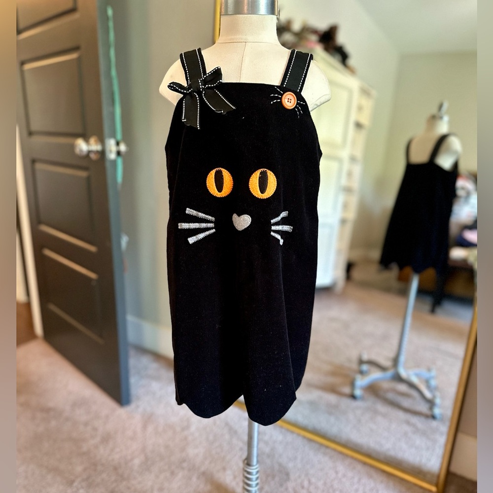 Girls size 4 Bonnie Jean Halloween Black Cat Dress